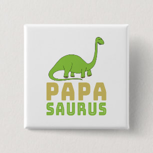 Pappasaurus Dinosaur Brontosaurus Fars dag Knapp
