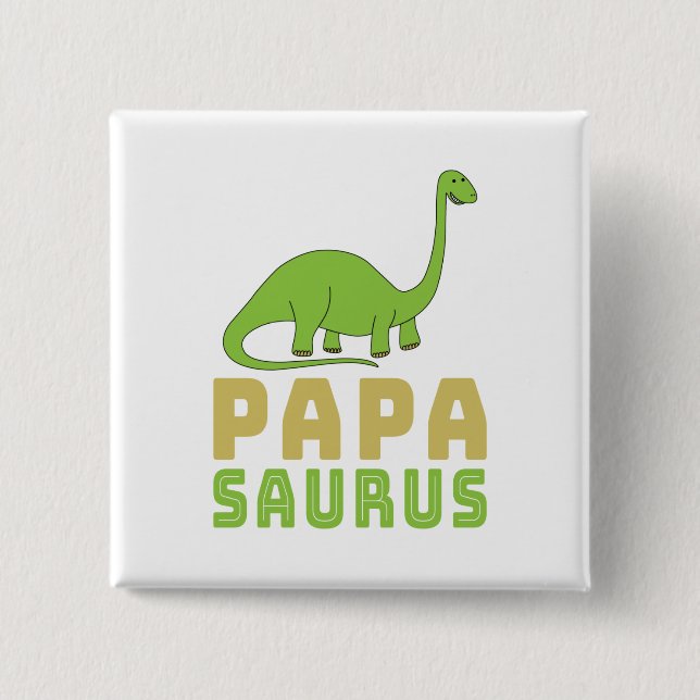 Pappasaurus Dinosaur Brontosaurus Fars dag Knapp (Framsida)