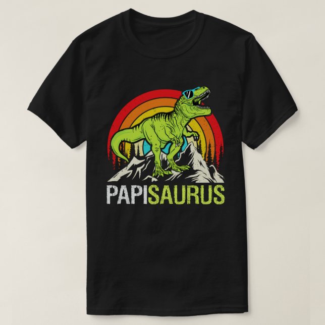 Pappasaurus Dinosaur Farfar Fars Dag T Shirt (Design framsida)