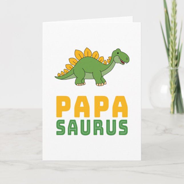 Pappasaurus Dinosaur Stegosaurus Fars Dag Kort (Framsida)