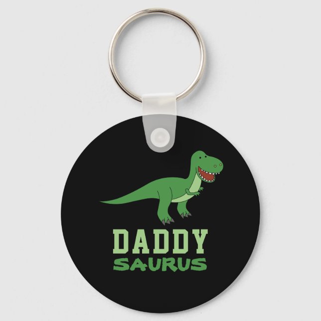 Pappasaurus Dinosaur T-Rex Dino Pappa Fars Dag Nyckelring (Framsida)