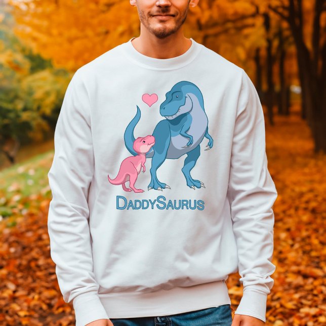 PappaSaurus T-Rex och Flicka Dinosaurs Lång Ärmad Tröja (Skapare uppladdad)