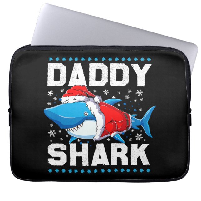 Pappashark Santa Fars Dag Laptop Fodral (Framsidan)