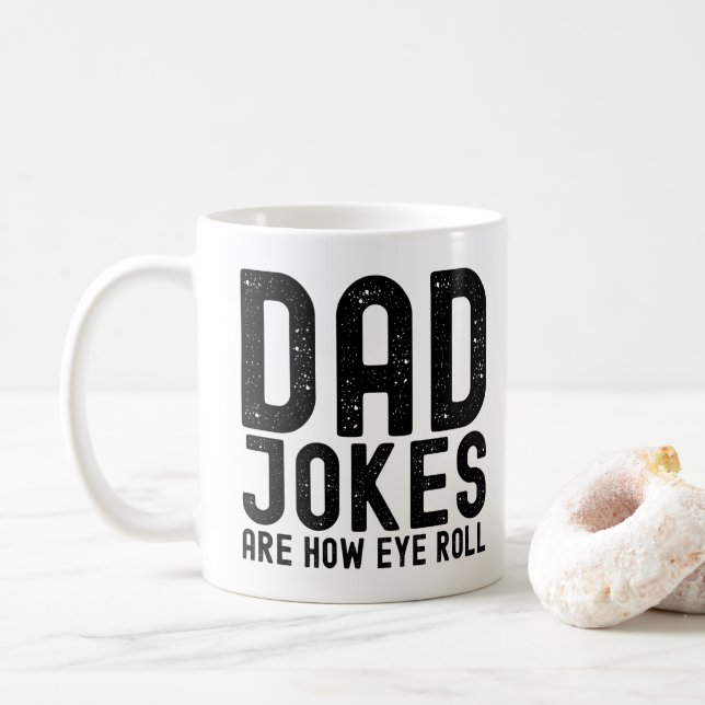 Pappaskämt är hur jag rullar med ögonen Cool fader Kaffemugg (Med munk)