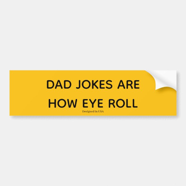 Pappaskämt är så jag rullar med ögonen bildekal (Framsidan)