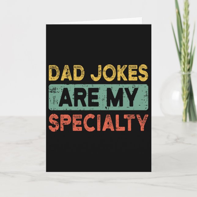 Pappaskämt Fars Dag Retro Rolig Pappa Farfar Män Kort (Framsida)