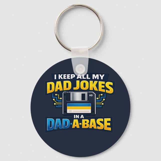Pappaskämt i en Pappa-Base Roligt Pappanyckelring  Nyckelring (Framsida)