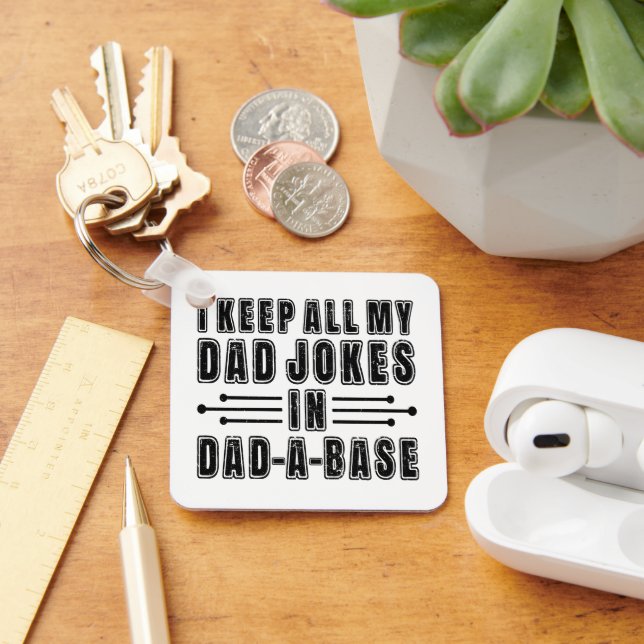 Pappaskämt i Pappa Bas Fars dag-present Rolig Nyckelring (Skrivbord)