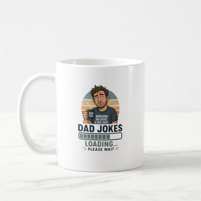 Pappaskämt Laddar Rolig Kaffemugg | Pappas Bränsle (Vänster)