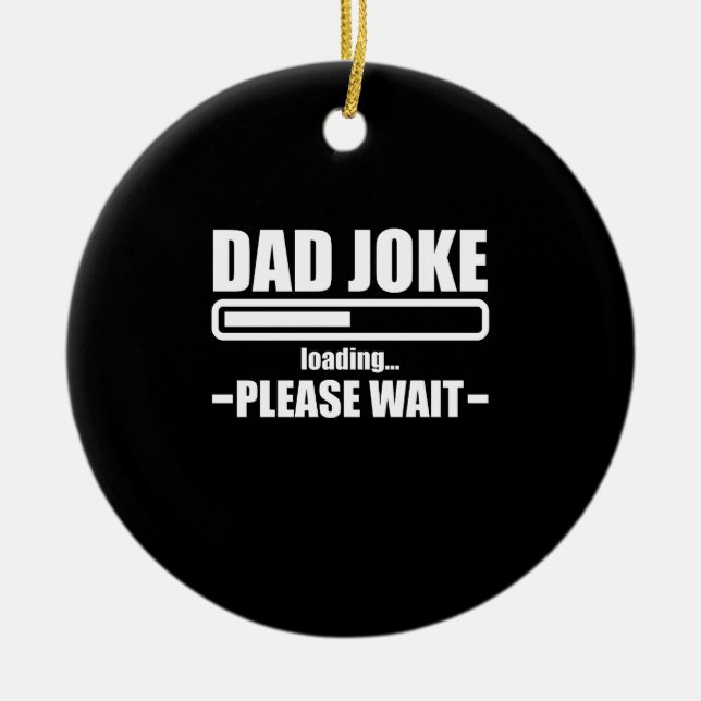 Pappaskämt Laddar Rolig Pappa Farfar Pappa Far Julgransprydnad Keramik (Framsidan)