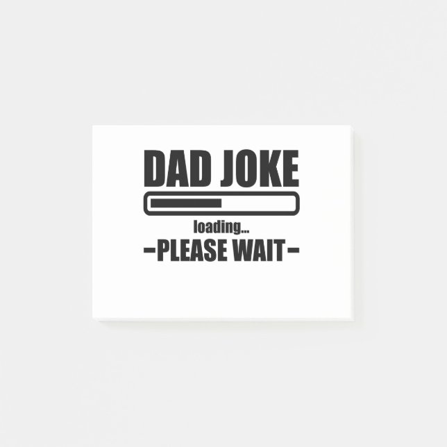 Pappaskämt Laddar Roligt Pappa Pappas Dag Post-it Block (Framsida)
