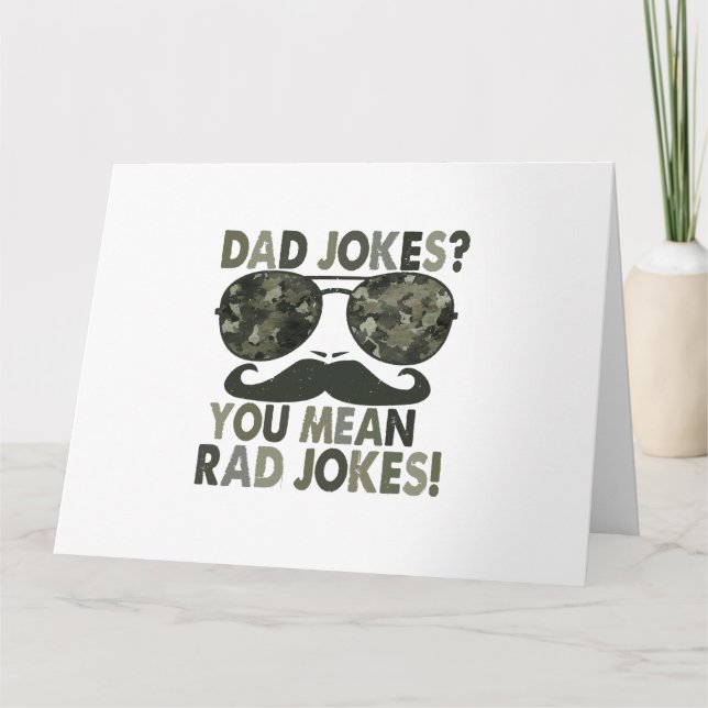 Pappaskämt, menar du coola skämt; rolig fadersdag  kort (Framsida)
