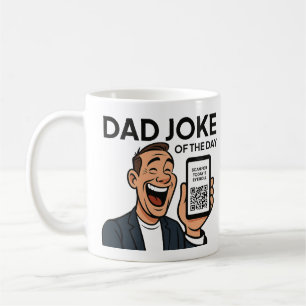 Pappaskämt-mugg med daglig QR-kod – Oändliga pappa Kaffemugg