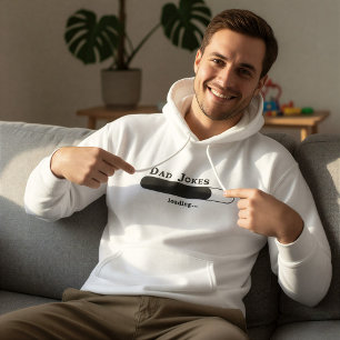 "Pappaskämt på gång" Rolig Hoodie för Nyblivna Pap