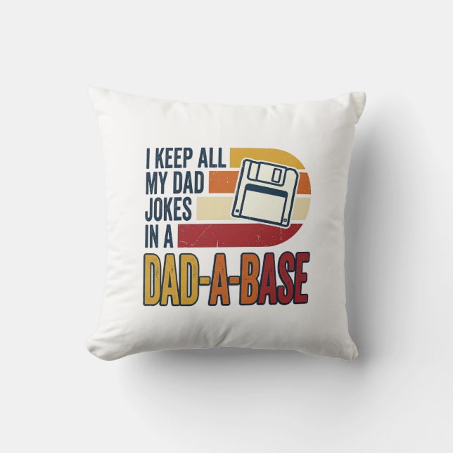 Pappaskämt Pappa-Base Retro Rolig Pappa Vektor Des Kudde (Framsida)