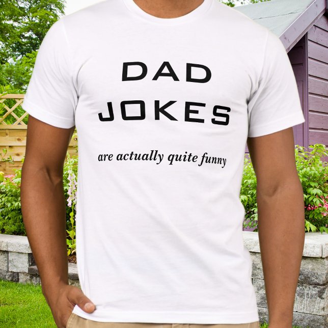 Pappaskämt Roligt Farsdagshumor T Shirt (A novelty t-shirt for Father's Day, with humorous caption, 'Dad jokes are actually quite funny')