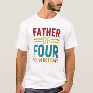 Pappaskämt Rollig Pappa Till Fyra Nej T Shirt