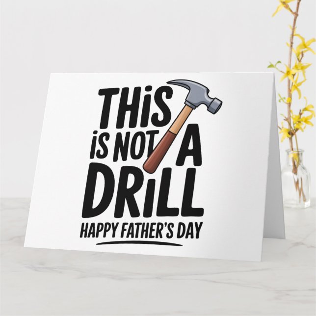 Pappaskämtkort för fadersdag till make för pappa kort (Gul blomma)