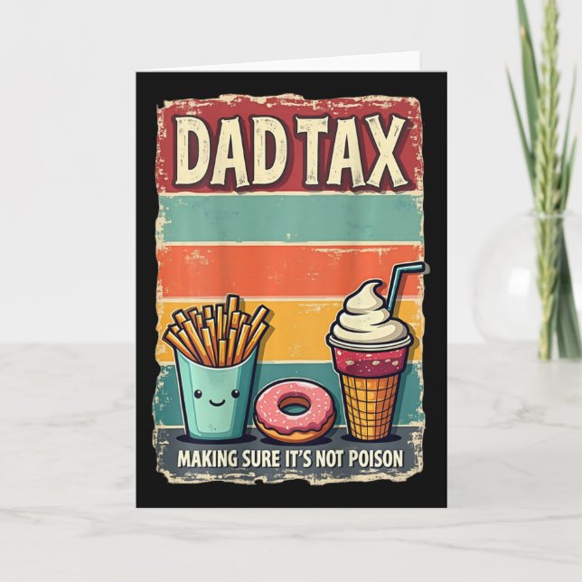 Pappaskatt Ser Till Att Det Inte Är Gift Fars Dage Kort (Framsida)