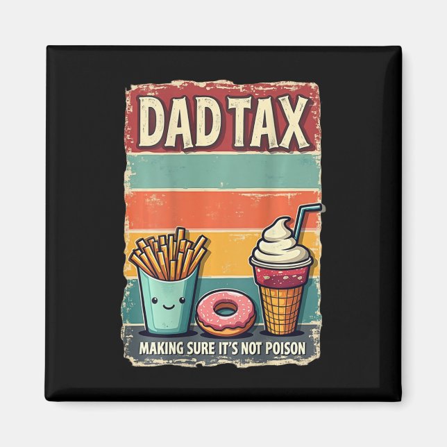 Pappaskatt Ser Till Att Det Inte Är Gift Fars Dage Magnet (Framsidan)