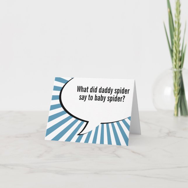 pappaspindelskämt kort (Framsida)