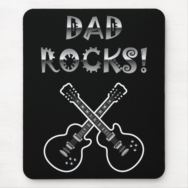 Pappastenar!  Svart- & vitgitarrer Musmatta (Framsidan)