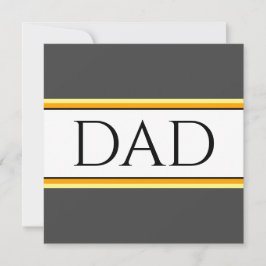 Pappatext Klassisk Grå Vit Orange Svart Ränder Julkort