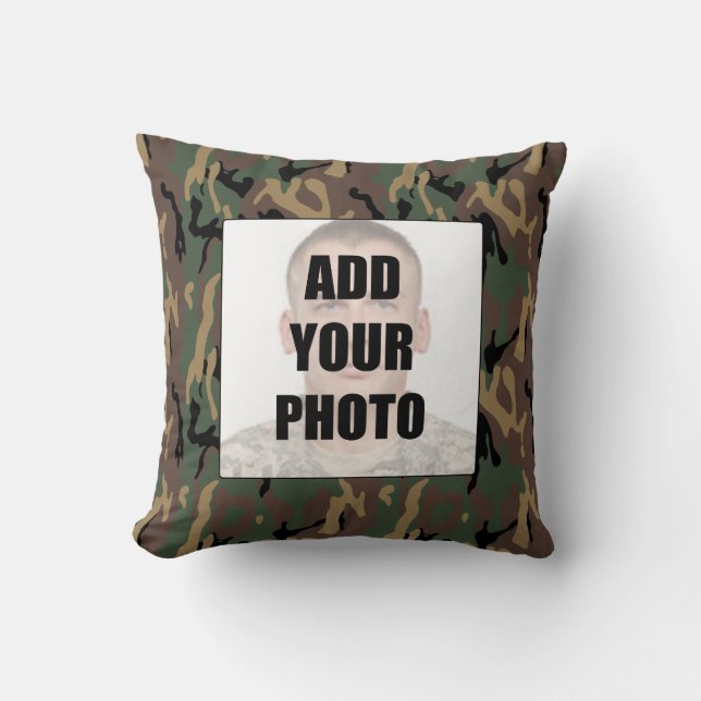 Pappautplaceringfotoet kudder - chipen Camo Kudde (Framsida)