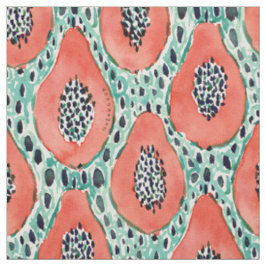 PAPPAYA PARTY Watercolor Tropical Fruit Fabric Tyg