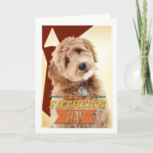 Pappdag för Doodle Hund Kort (Framsida)