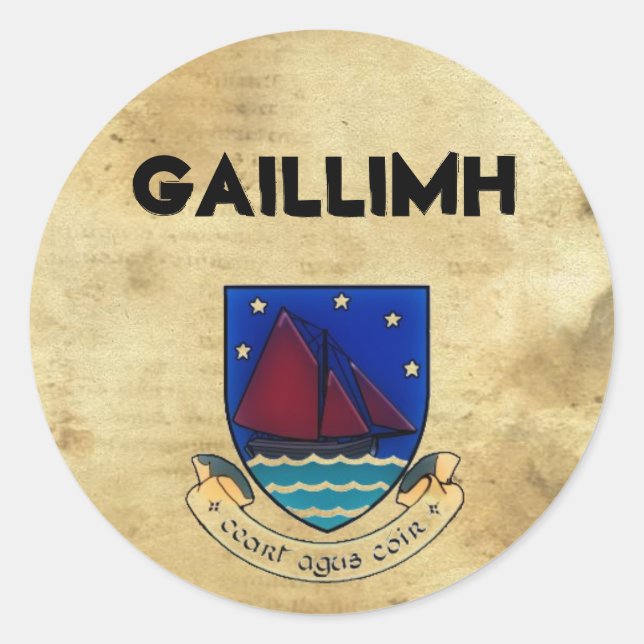 papper_33, Logogalwayco2, Gaillimh Runt Klistermärke (Framsida)