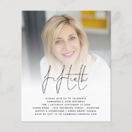 PAPPER 50:e födelsedagsinbjudan till fotoskriptpar Flygblad