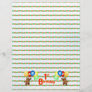 Papper 5 för grattis på födelsedagenbjörnScrapbook Reklamblad