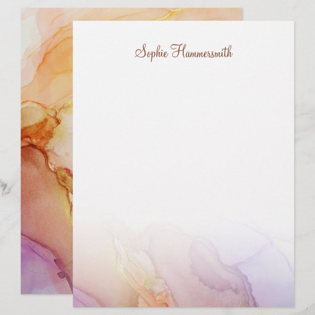 Papper Abstrakt för chic Art Stationery (Fram/baksida)