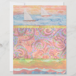 Papper Abstrakt för skrotbok för segelbåtar