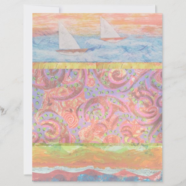 Papper Abstrakt för skrotbok för segelbåtar (Framsida)