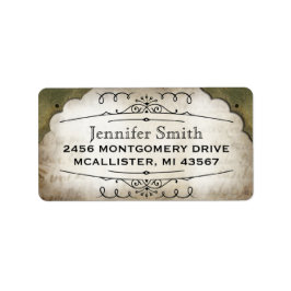 papper adressetikett för vintagens parchment