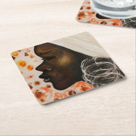 Papper afrikansk skönhetskvinna Underlägg målning