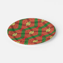 Papper afro Pop Geometric Mönster-platta