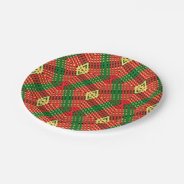 Papper afro Pop Geometric Mönster-platta