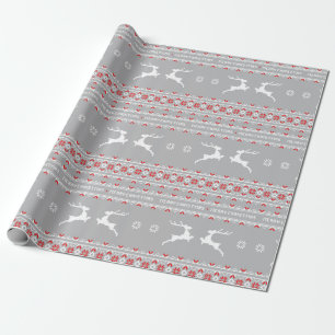 papper - Äkta julsötare Grått Presentpapper