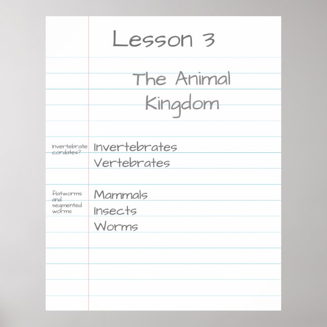 Papper, anpassad visuell hjälpskola för Giant Note Poster (Framsidan)