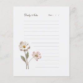 Papper anteckning för tryckt flödor