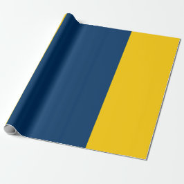 Papper appalachian Guld och Blue Wrapping Presentpapper