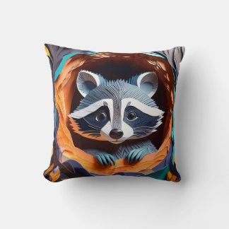 Papper Art Baby-rökning i Träd 3D Kudde