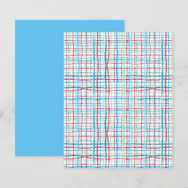 Papper av Aqua Gult Red Twisted Play Scrapbook (Fram/baksida)