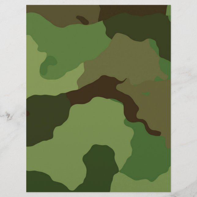 Papper av  av  av Grönt Camouflage Scrapbooking Cr (Framsida)