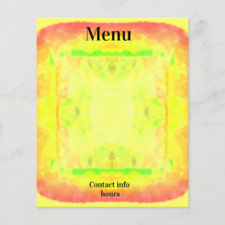 Papper av Bright gult-framramad meny