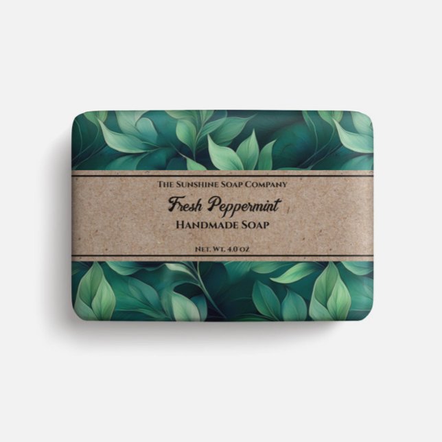 Papper av soap Förpackning - Grönt Eucalyptus Löv Flygblad (Skapare uppladdad)