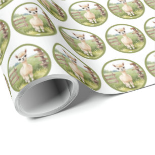Papper avslagning av gåva från Cute Alpaca Baby Presentpapper